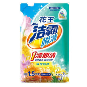 洁霸 瞬清清悦无磷洗衣液补充装  1.5kgx8件 88.6元(207-104-15券)