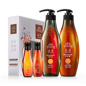 滋源 无硅油茶籽 洗发水护发素套装 265ml*2  59元包邮(79-20券)