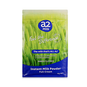 新西兰进口 a2 全脂高钙成人奶粉 1kg*2件 78.9元(69.9+9)