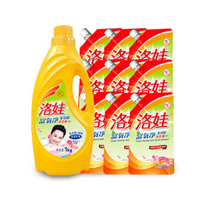 限地区# 洛娃 富氧净多功能洗衣液 1kg+补充装500g*9袋 折29.5元(3件5折)