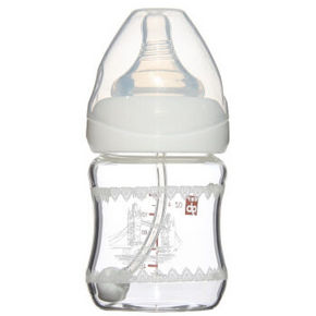 好孩子 母乳实感宽口径握把吸管玻璃奶瓶120ml  9.9元