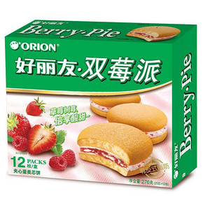 Orion 好丽友 双莓派夹心蛋类芯饼 12枚 折9.1元(99-50)