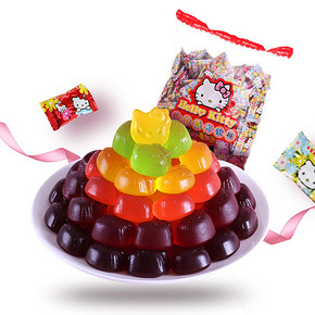 前5分钟# Hello kitty 果汁软糖 1000g*2袋 29.9元包邮(买1送1)
