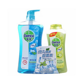 限地区# Dettol 滴露 薄荷冰爽沐浴露 950g 赠青瓜舒爽 350g 19.9元