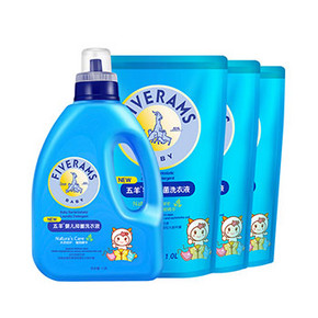 五羊 婴儿抑菌洗衣液 1.2L+1L×3袋 赠洗衣液1.2L 折26.9元(36.9，99-30)