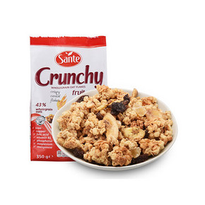 Sante 三特 水果干脆谷物燕麦片 350g*5包 56元(99.5-50+6.5)
