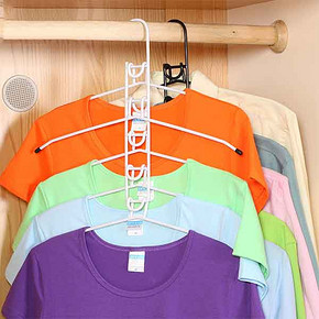 前10分钟半价# 凤全 创意多功能多层衣架 2个装 33.8返16.9元