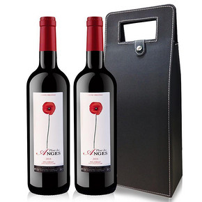 浪漫之花 干红葡萄酒双支皮盒装 750ml*2瓶 折49元(188-100)