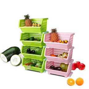 御美达 家用厨房落地塑料置物架 8.9元包邮(18.9-10券)