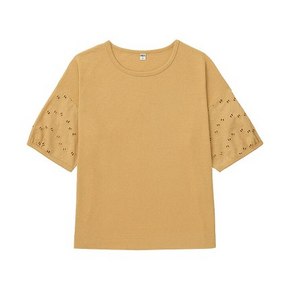 优衣库 UNIQLO 女士五分袖绣花T恤 39元