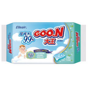 大王 GOO.N 护肤婴儿柔湿巾 70片 9.9元