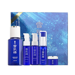 雪肌精 悉心美白5件套 洁20g+水75ml+乳20ml+眼霜6ml+精华20ml 99元包邮