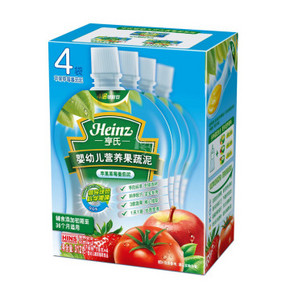 Heinz 亨氏 婴幼儿营养果蔬泥312g 7.7元