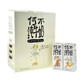 NewHope 新希望 何不纯牛奶 250ml*12盒 25元