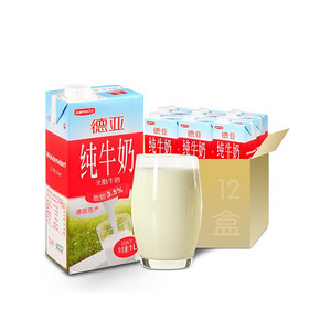 德国进口 德亚全脂牛奶 1L*12盒*2件+凑单 89.4元(189.4-100)