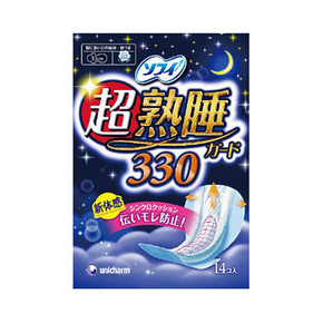 日本 苏菲 纯棉熟睡卫生巾 夜用33cm*14片 折13.3元(21.9，199-100+税)