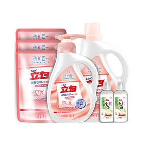 立白 精致丝滑液 洗衣液 6kg+立白椰油皂液95g*2袋 49元(99-50)