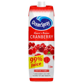 优鲜沛OceanSpray 原味蔓越莓复合果汁 1L 10.6元(8.9+1.7)