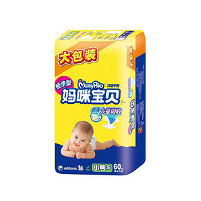 妈咪宝贝 均吸干爽纸尿裤 S60片 28元