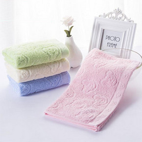 前10分钟半价# 洁丽雅 纯棉素色洗脸巾 4条装 10元包邮(19.9-9.9)