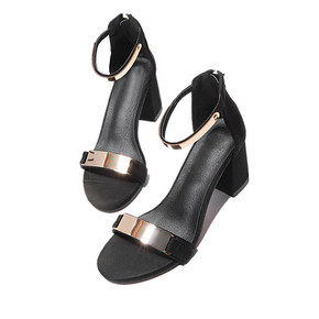 打造大长腿# 中跟一字扣带 鱼嘴凉鞋 38元包邮(48-10券)