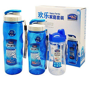 Lock&Lock 乐扣乐扣 便携塑料水杯3件套 59.9元
