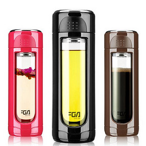 富光 双层便携玻璃杯 320ml 多色可选 18元包邮(28-10券)