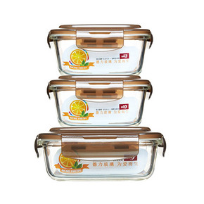 青苹果 耐热玻璃保鲜盒3件套 折24.9元(49.9，199-100)