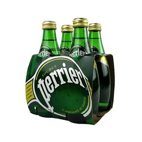 华北东北# 巴黎水 天然含气矿泉水原味 330ml*4瓶 折17.2元(188-100)