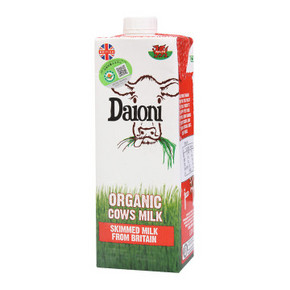 英国 Daioni 绿英宝 有机超高温灭菌脱脂牛奶 1L 5.9元