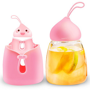 前1500名半价# 物生物 小可便携透明玻璃杯 350ml 10点 29.9返14.9元