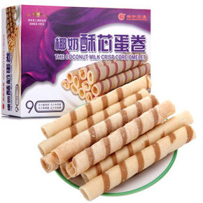 洽和茂昌 椰奶酥芯鸡蛋卷150g 折1.7元(2.6，买3免1)