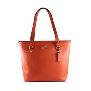 COACH 蔻驰 女士荔枝纹手提单肩包 橘红色 750元包邮