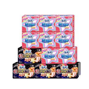 苏菲 弹力贴身纤巧 日用10片*8包+超熟睡柔棉感4片*4包 64.9元