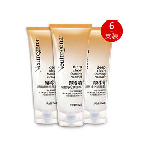 囤货拼单#露得清 深层净化洁面乳 100g*3支*2件 74元包邮(104-30券)