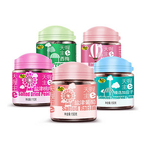 前1分钟# 天喔 蜜饯组合 5罐690g 29.9元包邮(39.9-10)