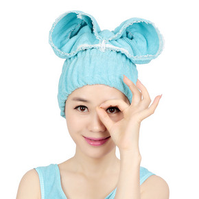 特美汇 加厚可爱包头巾干发帽 8.8元包邮(12.9-4.1)