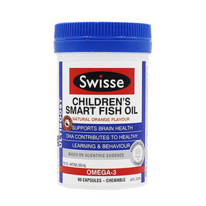 Swisse 儿童含DHA欧米伽3鱼油软胶囊90粒 折60元(130-10券)