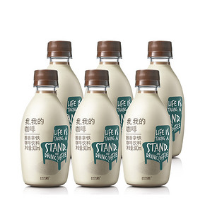 前60秒半价# 天喔巴诺拿铁咖啡300ml*6瓶 19.9元包邮(39.9-20)