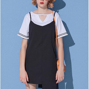 简单清爽# CICISHOP 吊带连衣裙 71元包邮