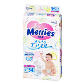 花王 Merries 妙而舒 婴儿纸尿裤 L54片 99.2元(88+11.2)