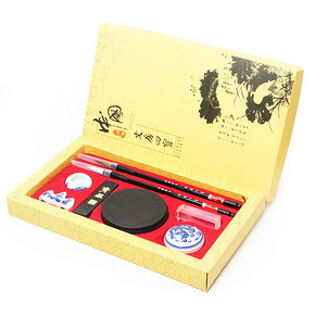 文房四宝# 湖羊 毛笔字帖套装 基础款 买一送四 18元包邮(28-10券)