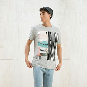Bershka 男士印花棉质短袖T恤 29元