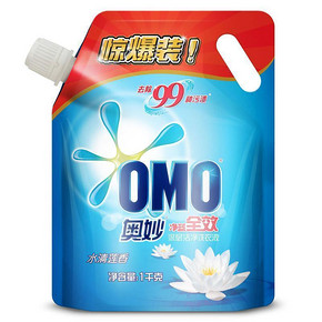 奥妙 净蓝全效水清莲香洗衣液 1kgx2件 10.9元(买2付1)