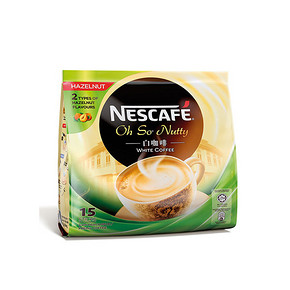 马来西亚进口 Nestle 雀巢 丝绒白咖啡榛果口味 540g*2件 34.9元(买1送1)