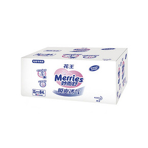 花王 Merries 妙而舒 瞬爽透气婴儿纸尿裤 XL84片 119元包邮