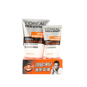 LOREAL 欧莱雅 男士洁面膏 100ml+50ml 赠面膜3片 29.9元