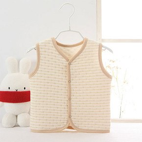 秋季新品# 贝益佳 婴儿纯棉马甲坎肩 9.9元包邮(29.9-20券)