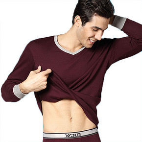 雅兰朵 男士全棉V领保暖内衣 多色可选 29元(59-30券)