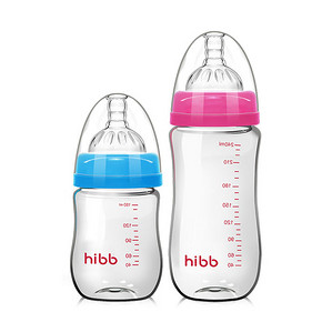 大小两款可选# 浩一贝贝 婴儿宽口径玻璃奶瓶 13.6元包邮(16.6-3券)
